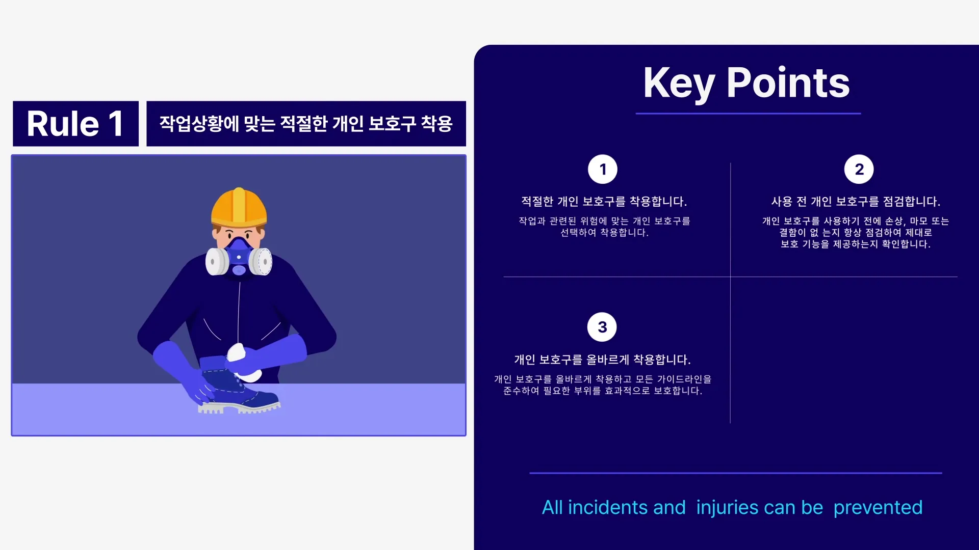 CSG 5개 언어 안전수칙 애니메이션